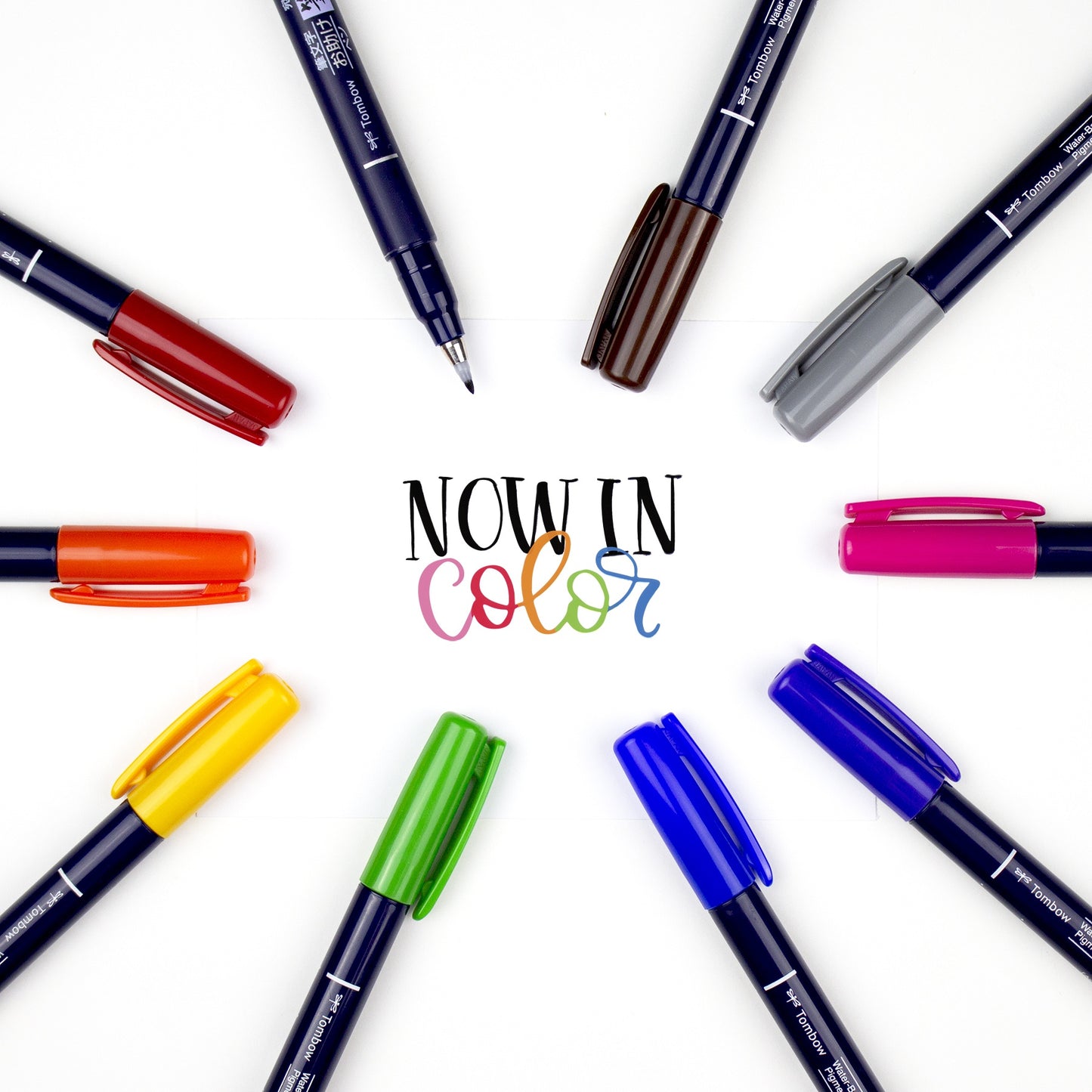 Tombow Fudenosuke Color Brush Pens 10/Pkg-