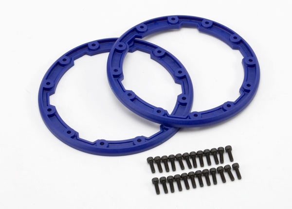 Sidewall protector beadlock style (blue) (2)/ 2.5x8mm CS (24) (for use with Geode wheels)