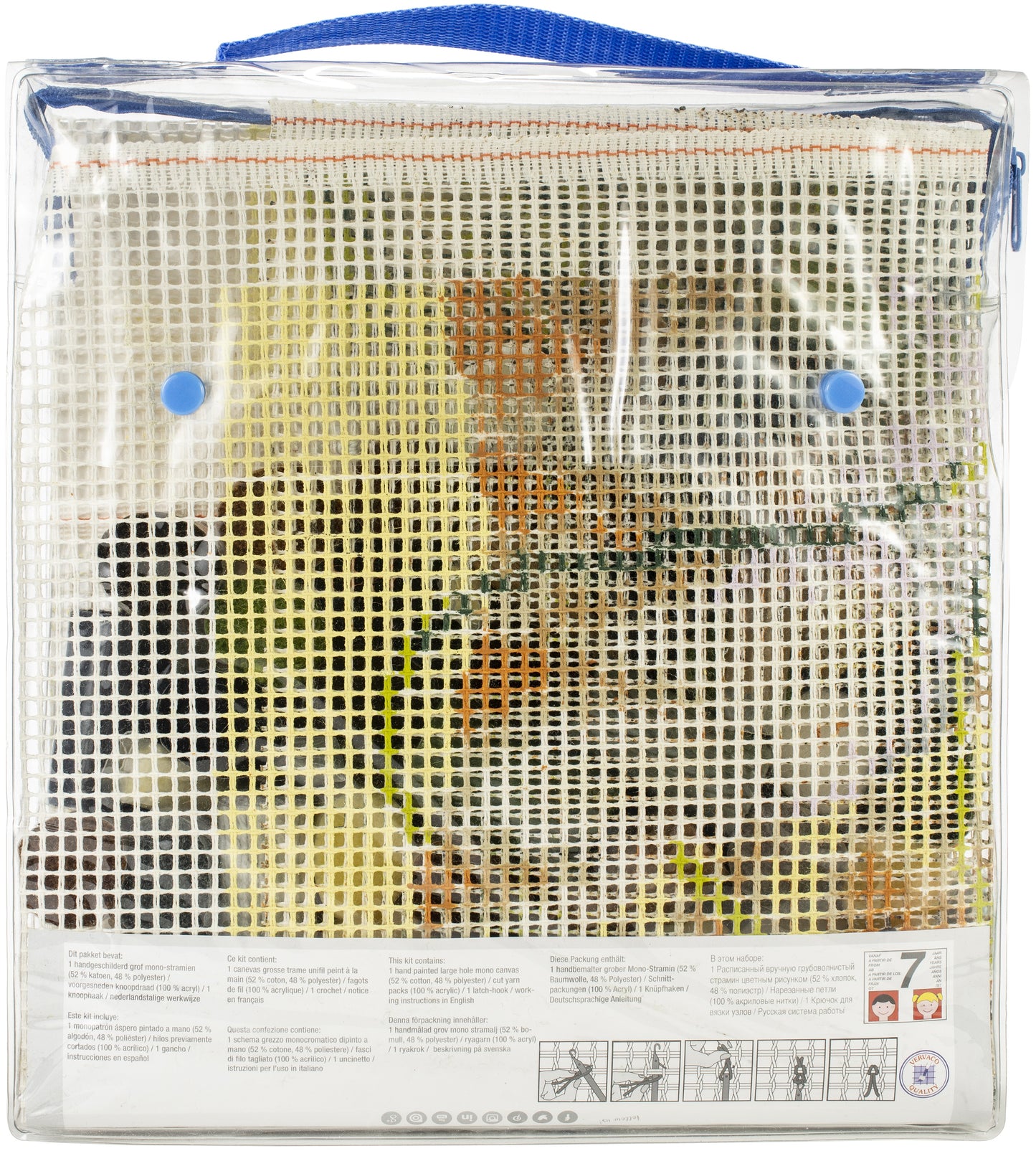 Vervaco Latch Hook Rug Kit 26.75"X15.5"-Playful Cat