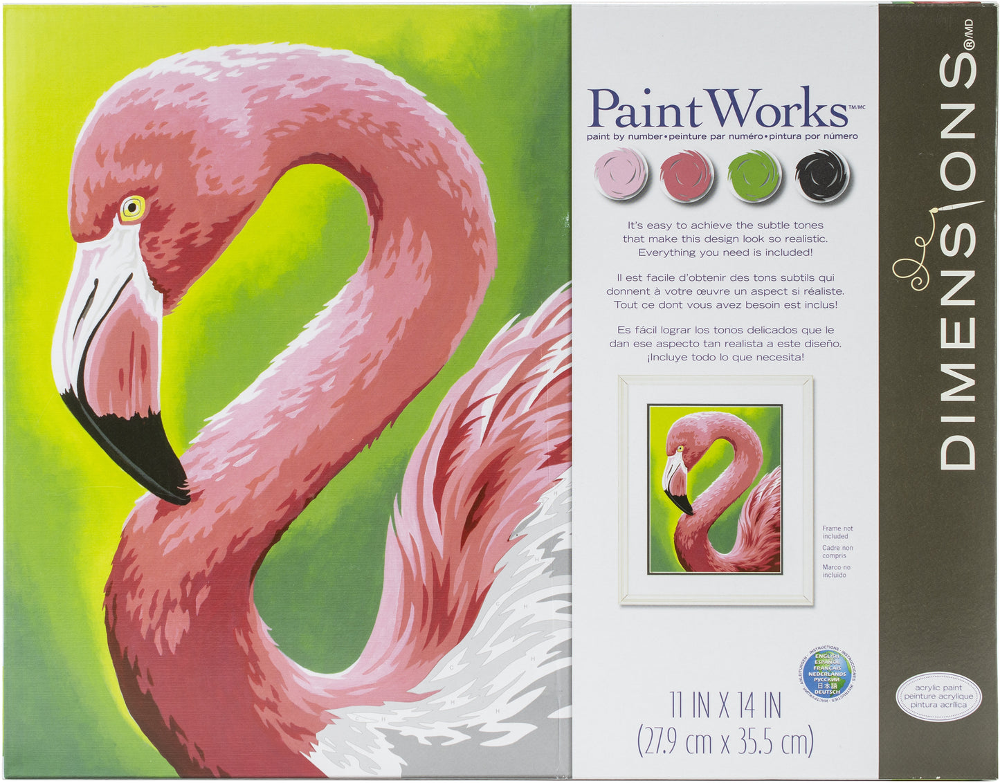 Paint Works Paint By Number Kit 11"X14"-Flamingo Fun