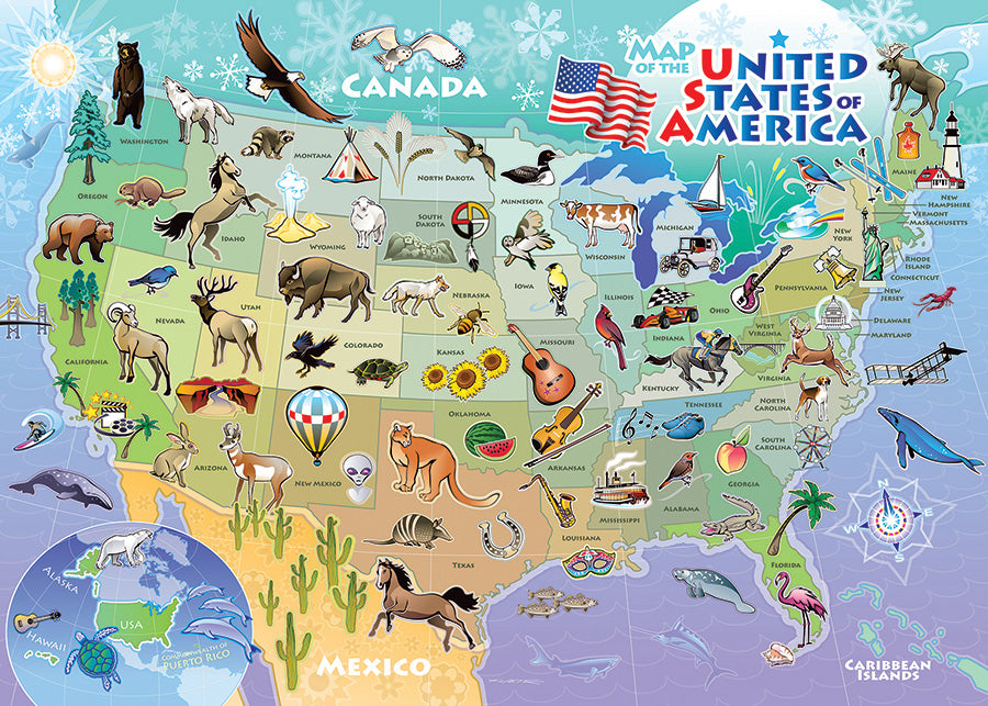 USA Map (tray)