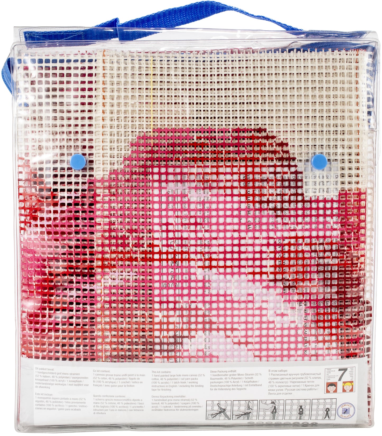 Vervaco Latch Hook Rug Kit 28"X26.8"-Red Rose