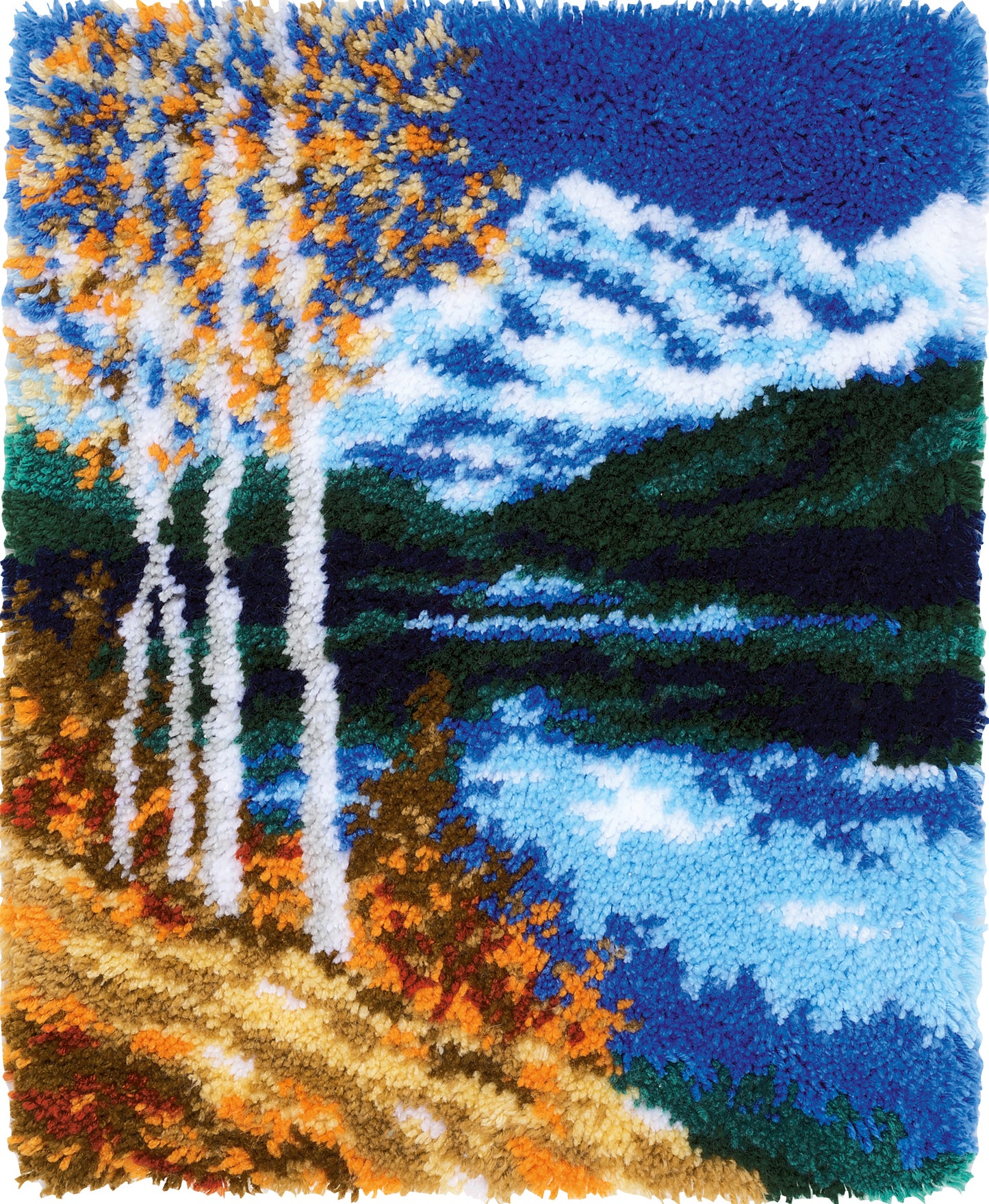 Vervaco Latch Hook Rug Kit 17.6"X22"-Birches