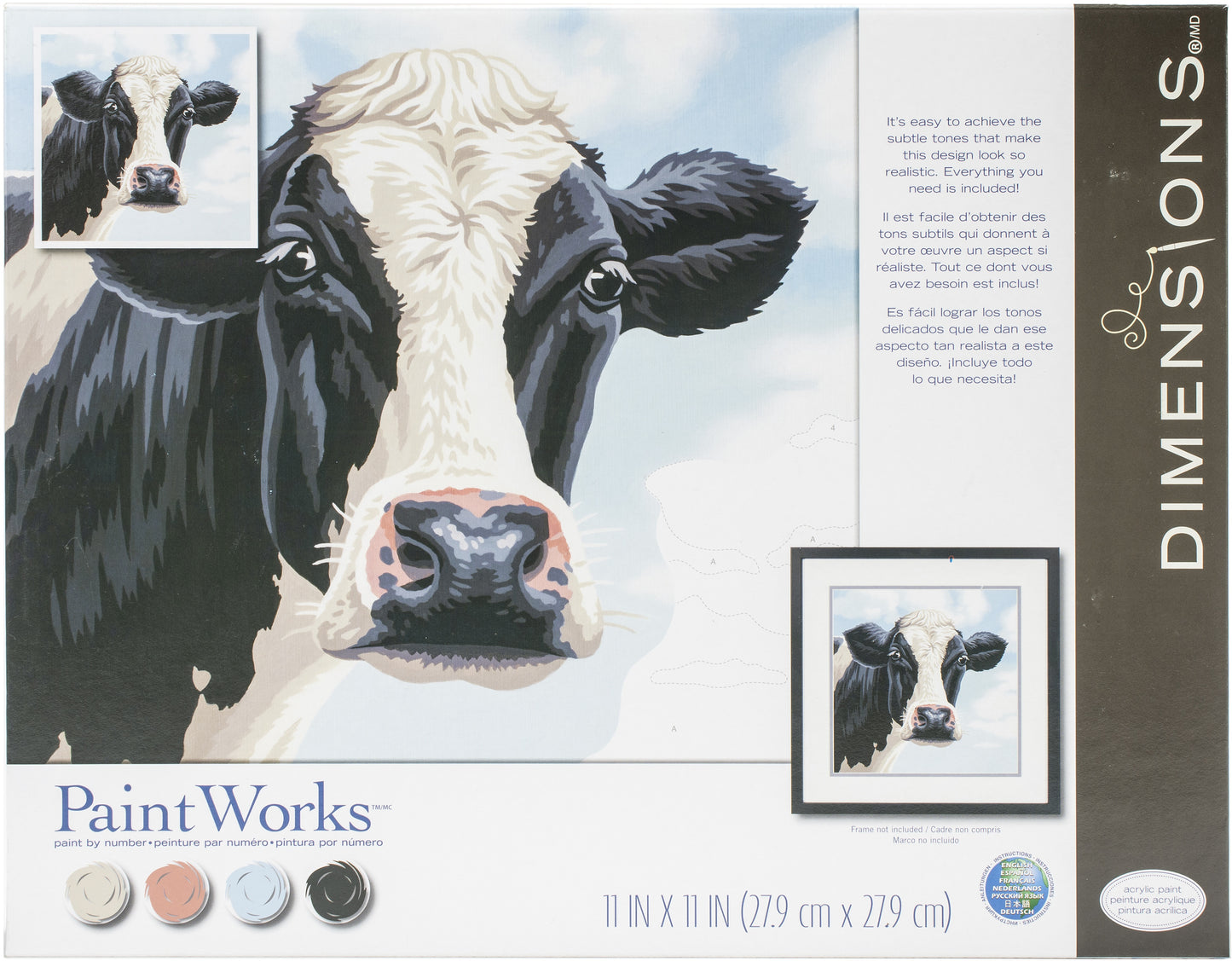 Paint Works Paint By Number Kit 11"X11"-Cow