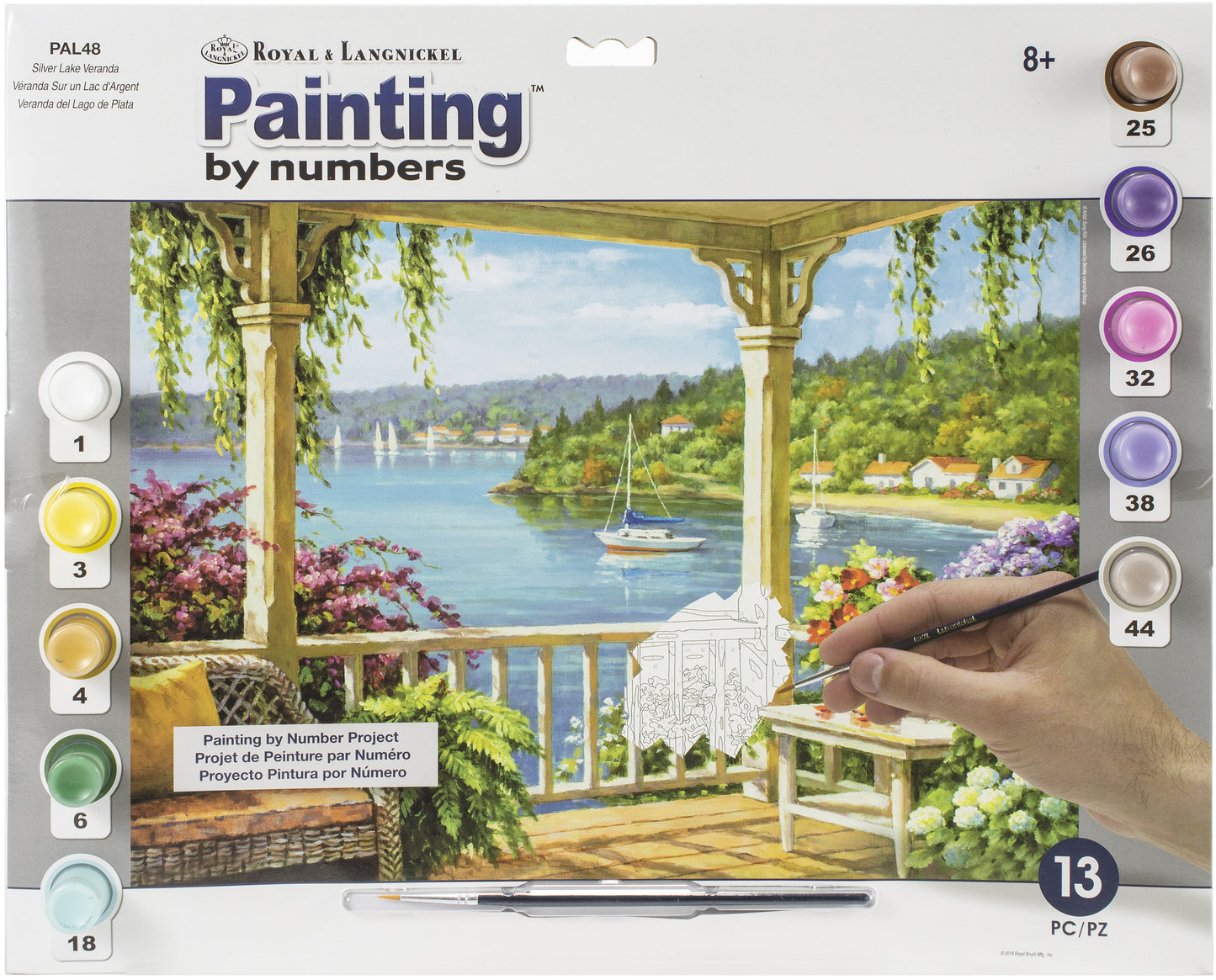 Paint By Number Kit 15.375"X11.25"-Silver Lake Veranda