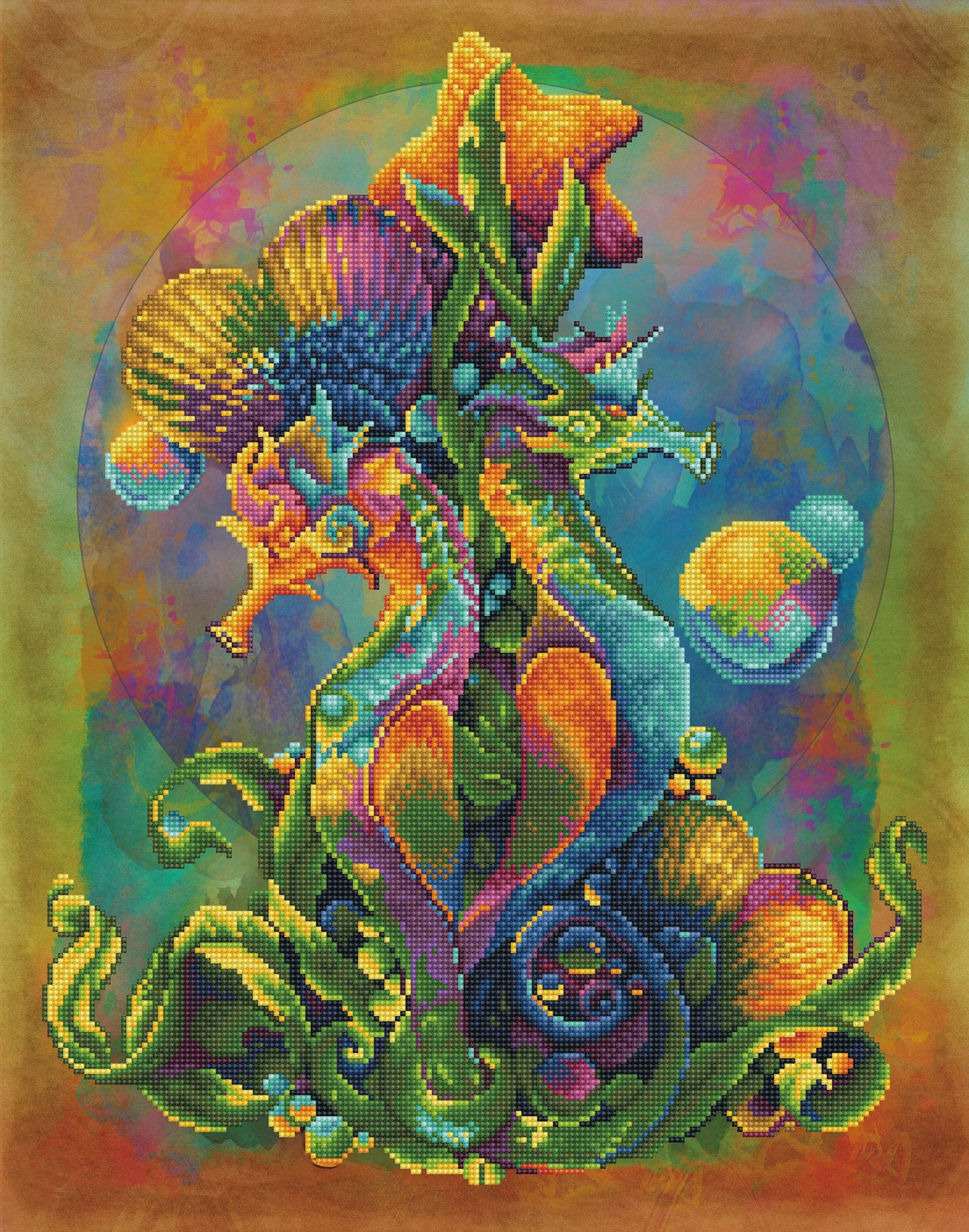 Diamond Dotz Diamond Embroidery Facet Art Kit 20"X25"-Sea Horses