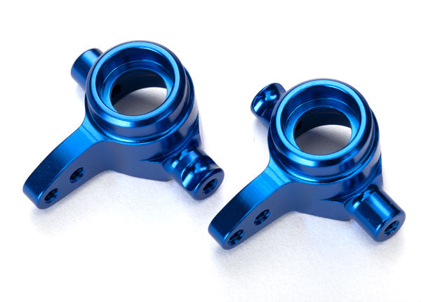 Steering blocks 6061-T6 aluminum left & right (blue-anodized)