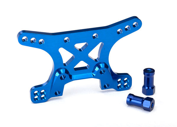 Shock tower front 7075-T6 aluminum (blue-anodized)