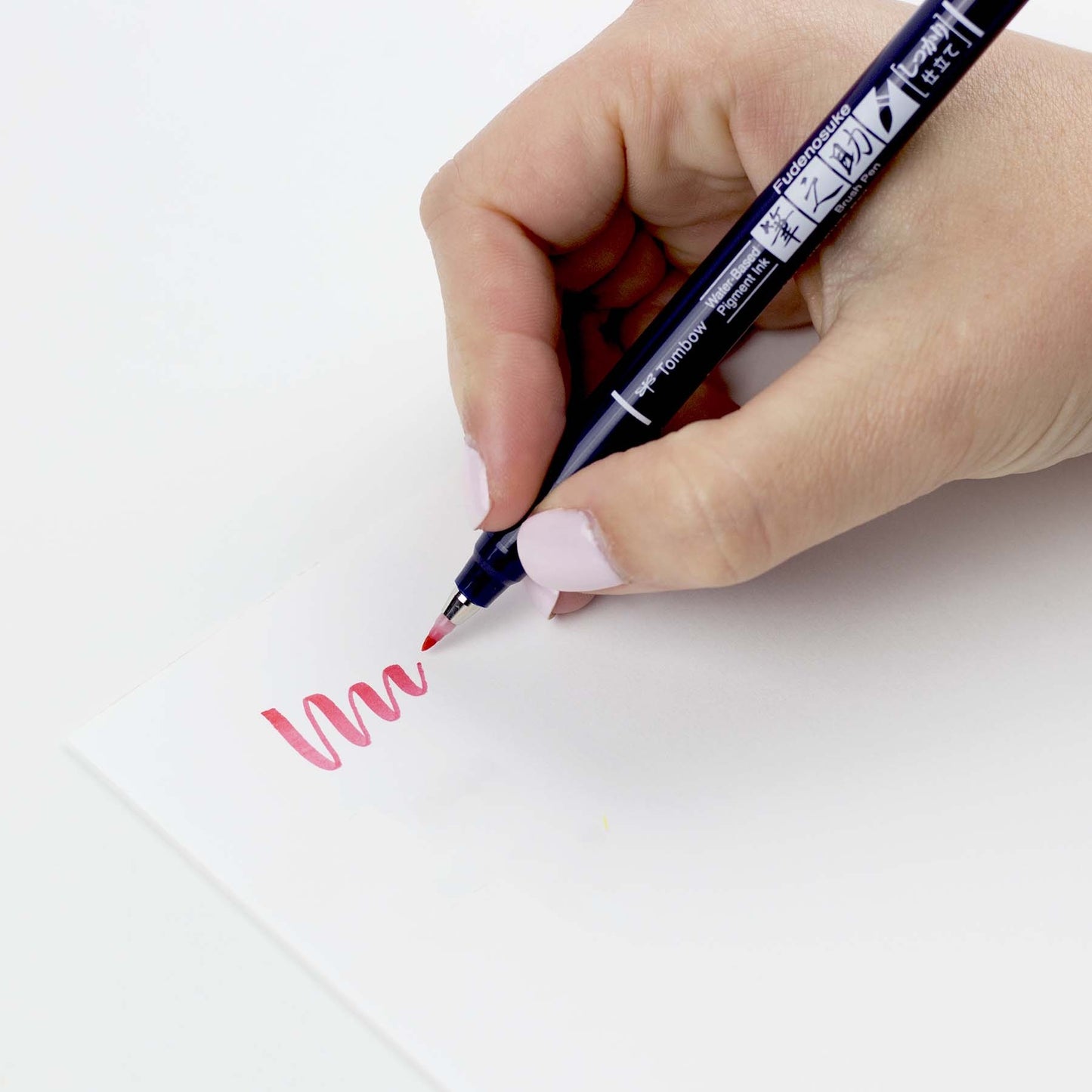 Tombow Fudenosuke Fine Tip Brush Pen -Red