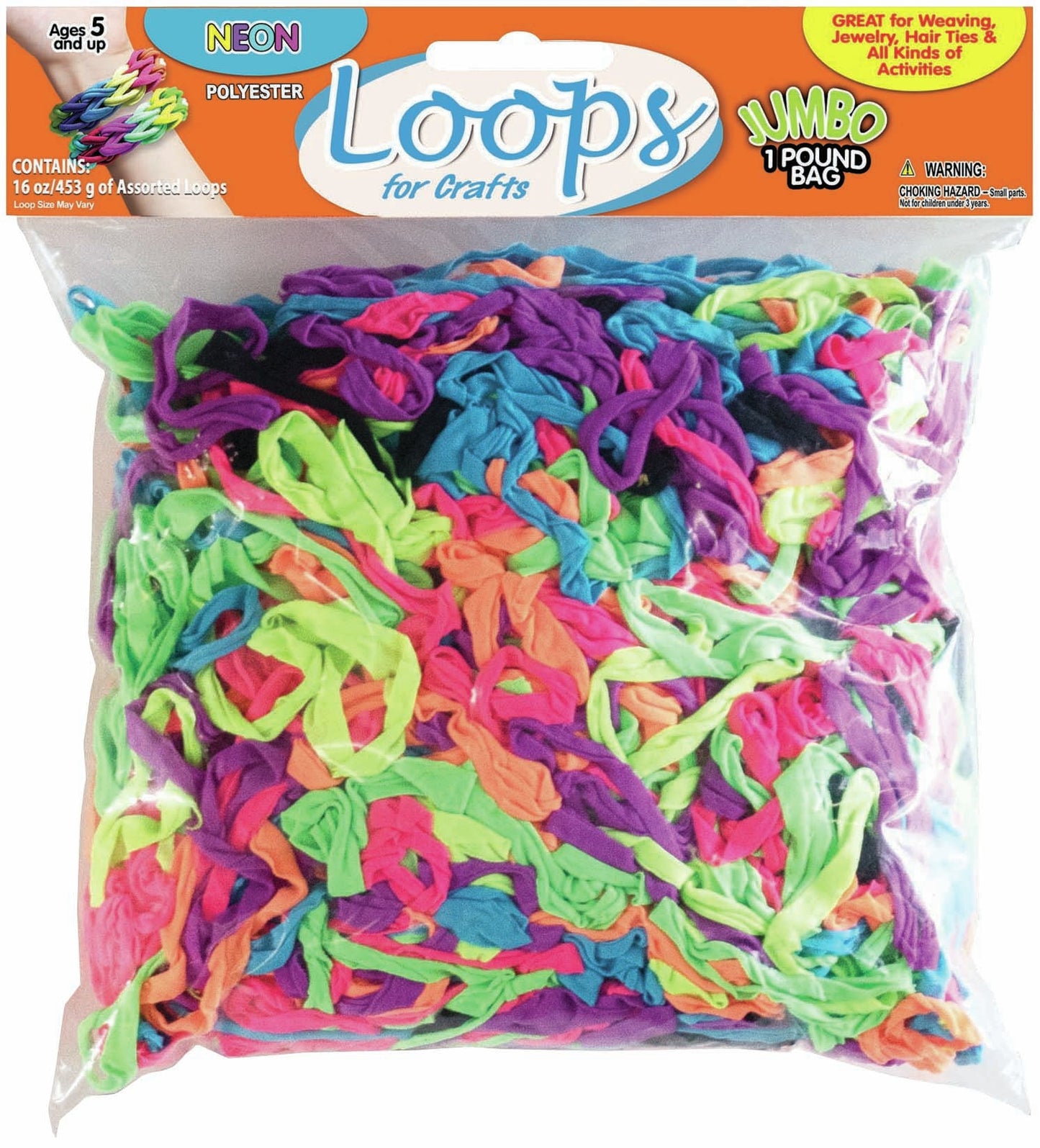 Pepperell Braiding Polyester Loops 16oz-Neon