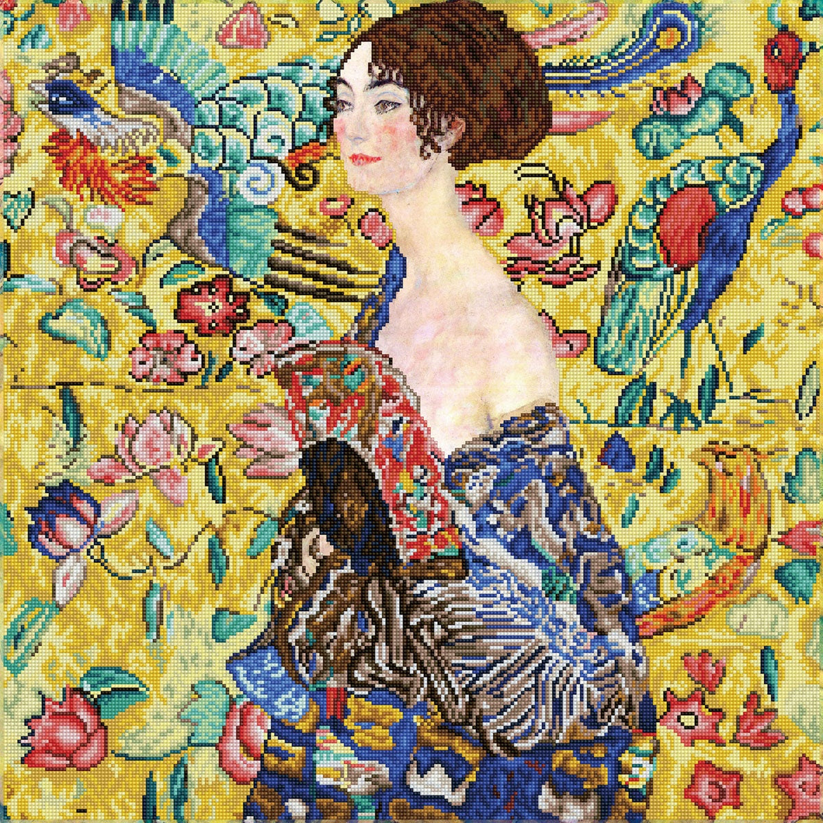 Diamond Dotz Diamond Art Kit 26.4"X26.4"-Lady With Fan
