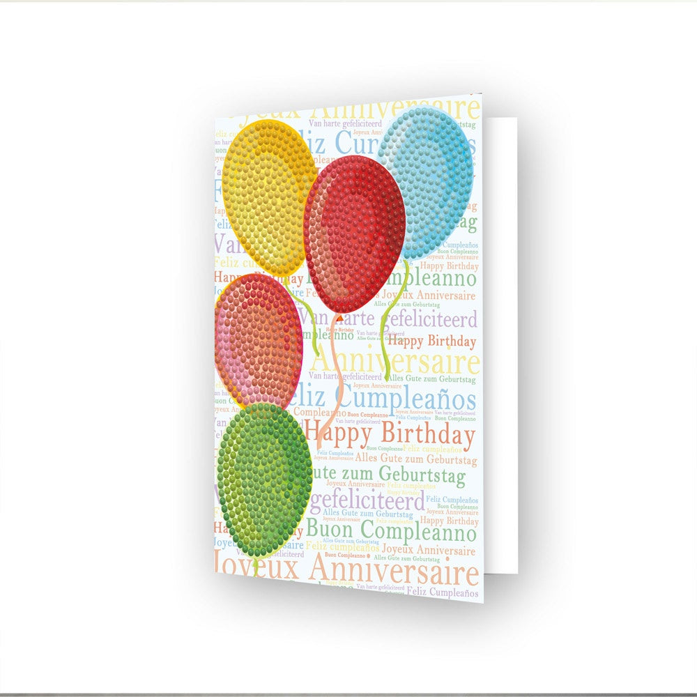 Diamond Dotz Diamond Art Greeting Card Kit 5"X7"-Balloons On High