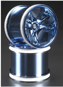 RPM 2.2" Clawz Wheels Blue Chrome Front Associated Trucks