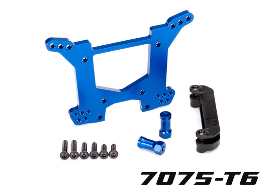 Shock tower rear 7075-T6 aluminum (blue-anodized) (1)/ body mount bracket (1)