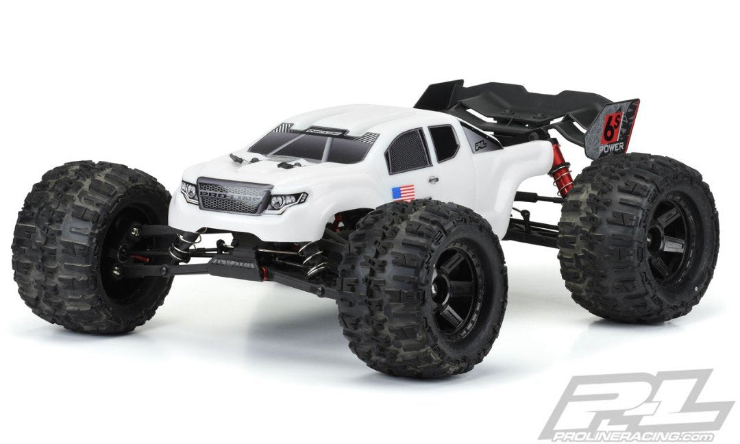 Pre-Cut Brute Bash Armor (White) Body-ARRMA Kraton 6s