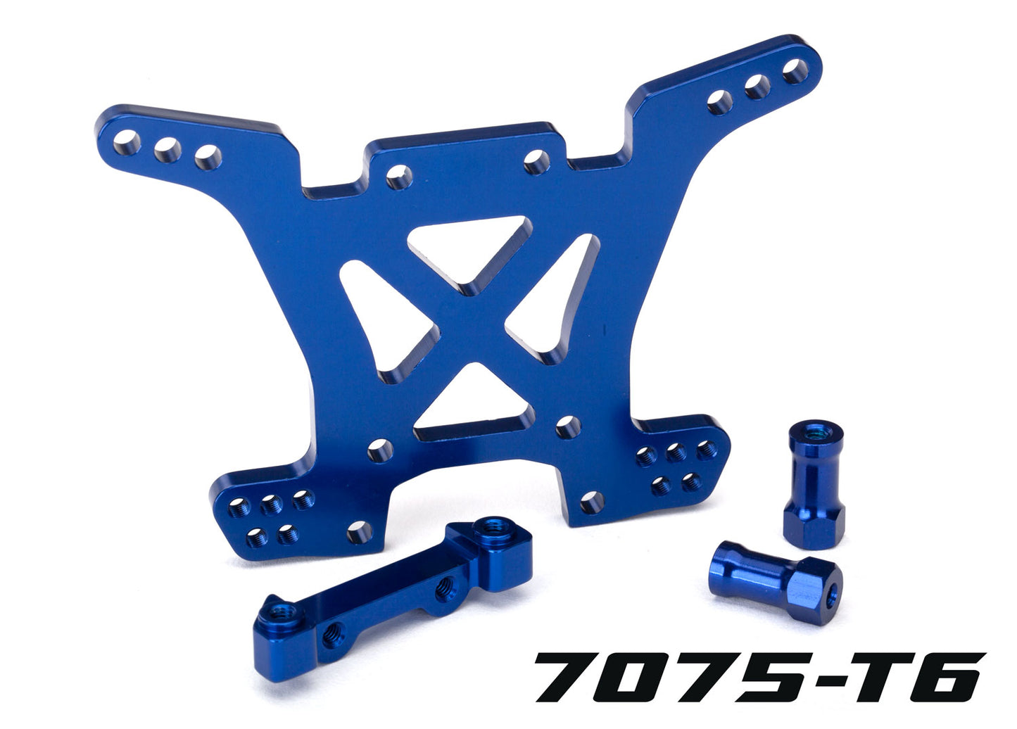 Shock tower rear 7075-T6 aluminum (blue-anodized)