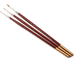 58B Red Sable 3pc Brush Set 10/0-5/0-0