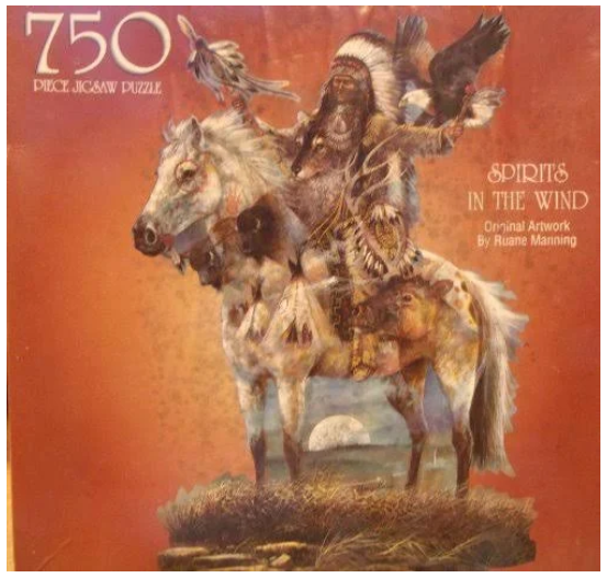 Spirits In The Wind 750 Native Indian Horse Jigsaw Puzzle Art Ruane