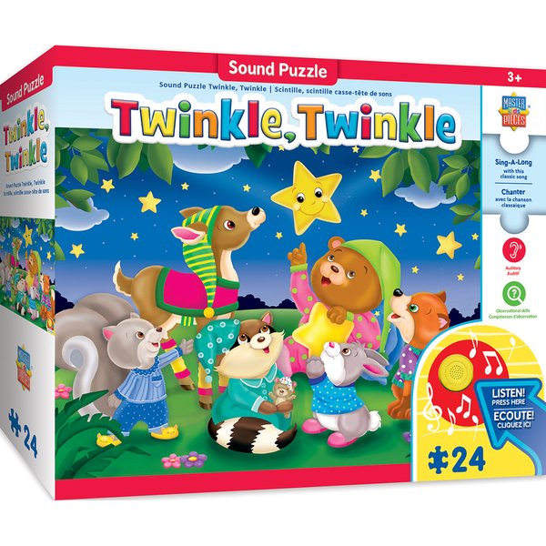 SING-A-LONG TWINKLE TWINKLE - 24 PIECE KIDS PUZZLE WITH 30S SOUND CHIP