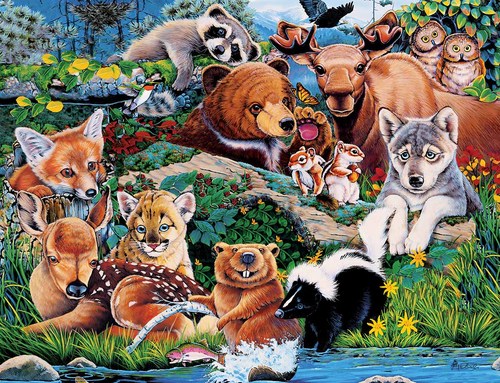 ANIMAL PLANET 100PC PUZZLE FOREST FRIENDS