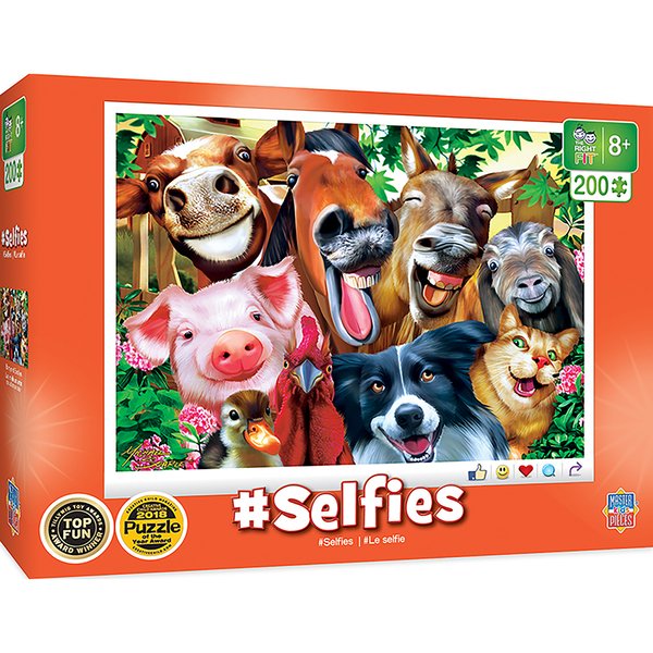 SELFIES - BARNYARD BESTIES RIGHT FIT 200 PIECE KIDS PUZZLE
