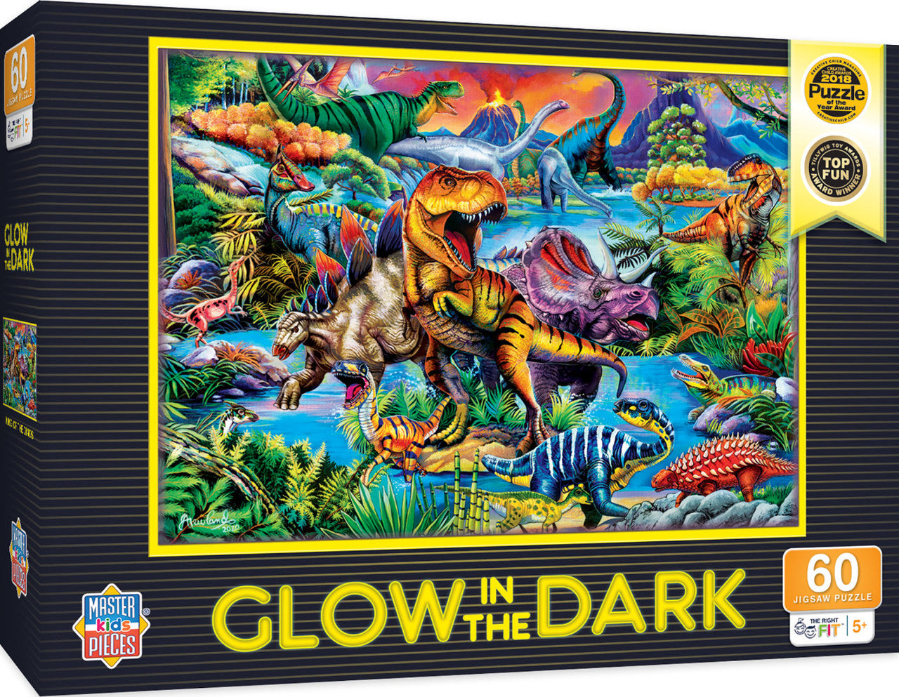 Glow in the Dark - King of the Dinos 60pc Puzzle