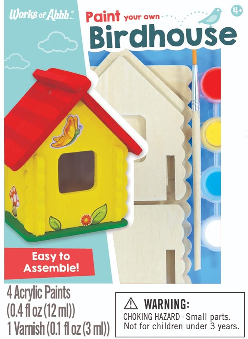 Buildable Wood Paint Kit - Birdhouse