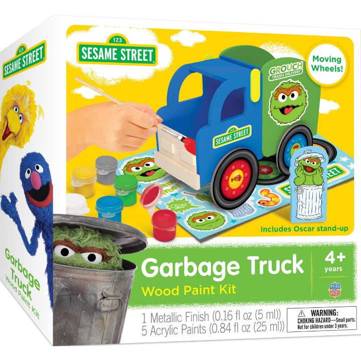 Sesame Street - Garbage Truck Wood Paint Kit