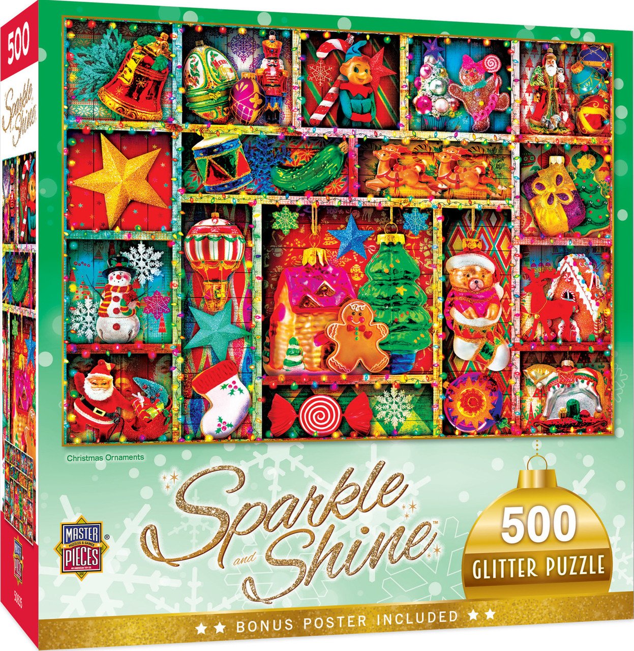 Holiday - Christmas Ornaments 500pc Glitter Puzzle