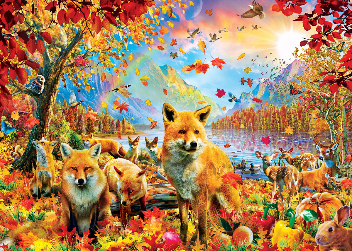 Hidden Images Glow In The Dark - Foxes and Friends 500pc Puzzle