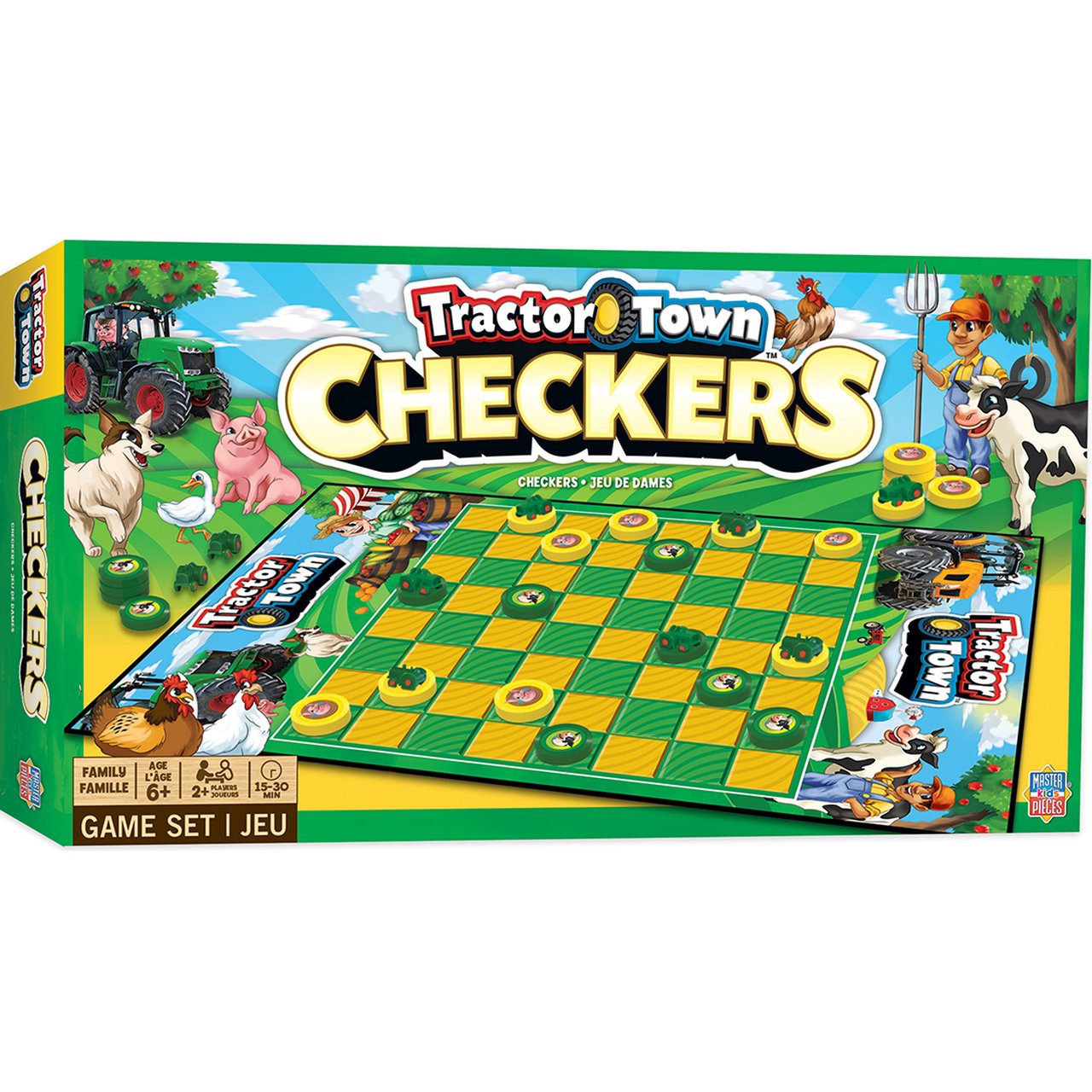 TRACTOR TOWN CHECKERS BOARD GAME