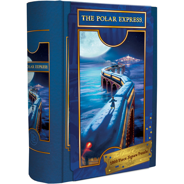 THE POLAR EXPRESS BOOK BOX - THE POLAR EXPRESS TRAIN 1000 PIECE JIGSAW PUZZLE