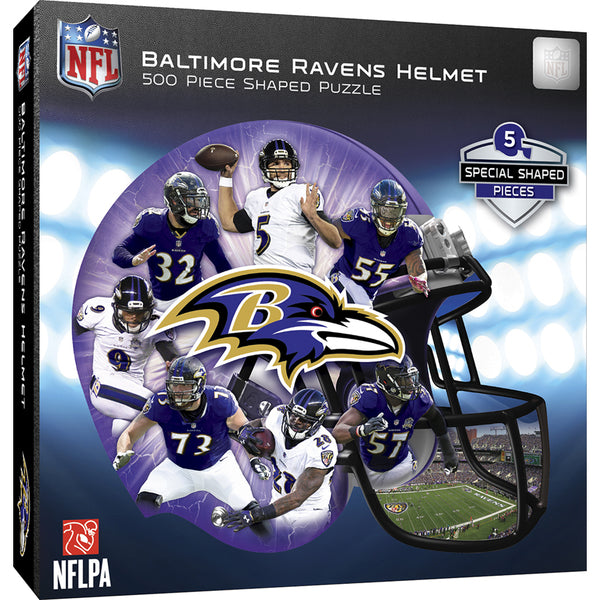 BALTIMORE RAVENS 500 PIECE HELMET SHAPED JIGSAW PUZZLE