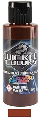 Wicked Detail Burnt Umber Createx 2 oz. Bottle Wicked Airbrush Color