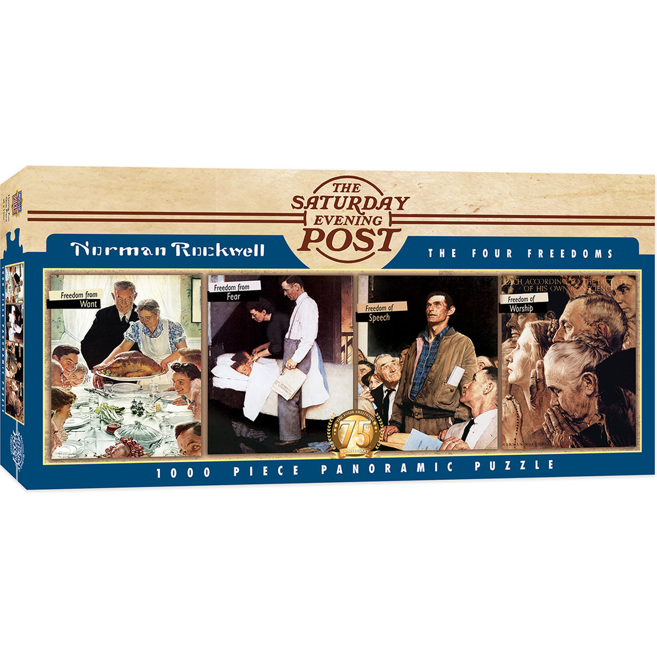Norman Rockwell - The Four Freedoms 1000pc Panoramic Puzzle
