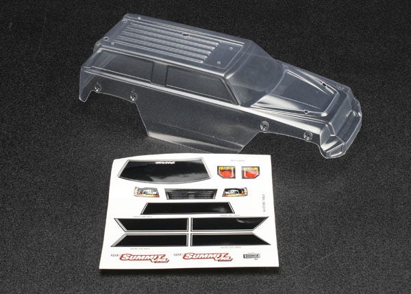 Body 1/16 Summit (clear requires painting)/ grille lights decal sheet