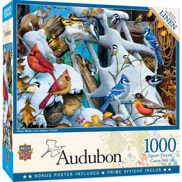 Audubon - Snow Birds 1000pc Puzzle