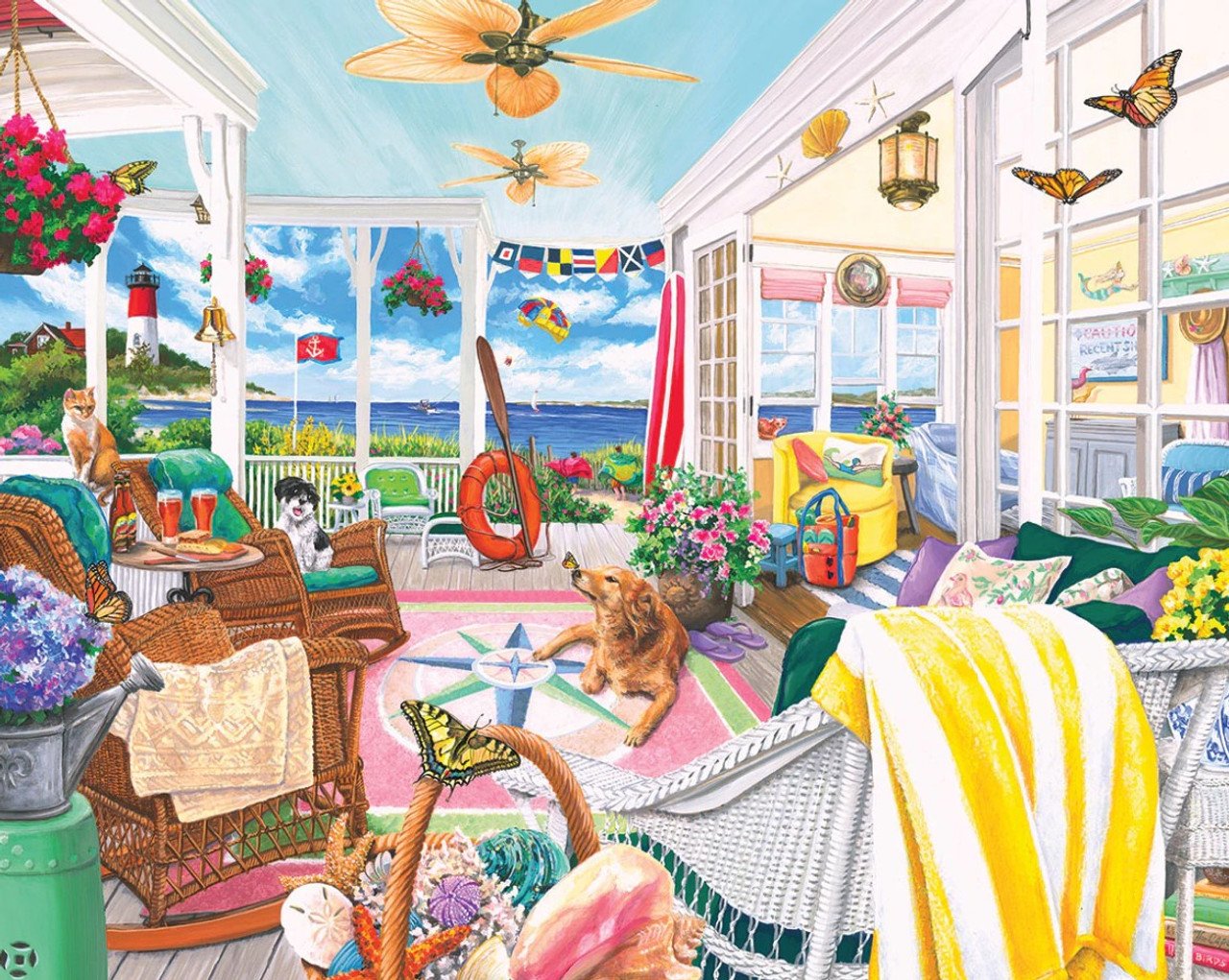 Summer Porch (1708pz) - 1000 Piece Jigsaw Puzzle