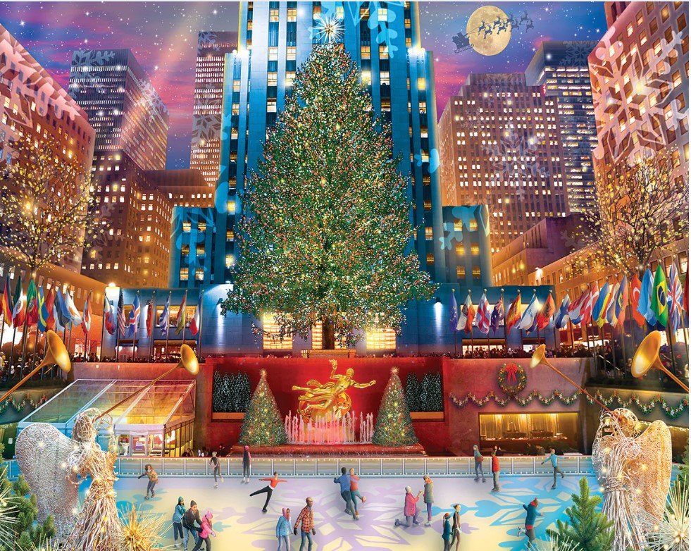 Rockefeller Christmas (1711pz) - 1000 Piece Jigsaw Puzzle