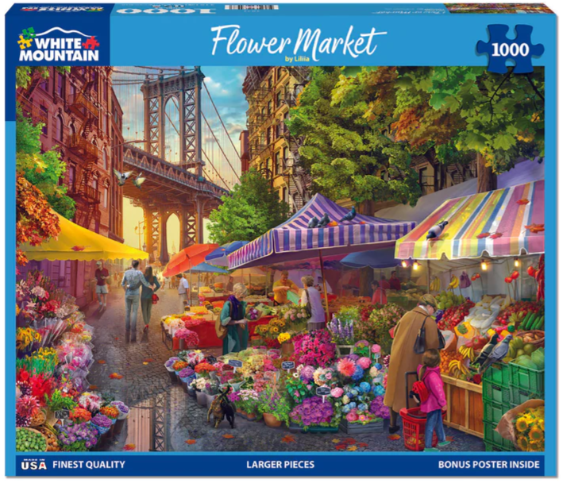 Flower Market (1871pz) - 1000 Piece Jigsaw Puzzle