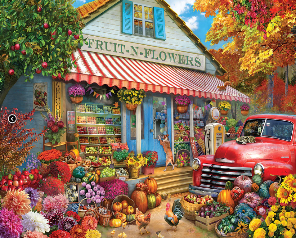 Fruit N Flowers (2039pz) - 1000 Piece Jigsaw Puzzle