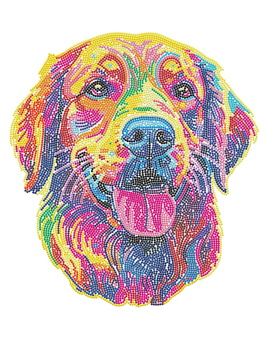 Diamond Dotz Neon Diamond Art Kit 14"X18"-Noir Dog