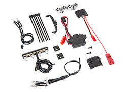 LED light kit 1/16th Summit (power supply chrome lightbar roof light harness (4 clear 2 red) chassis harness (4 clear 2 red) wire ties mounts)