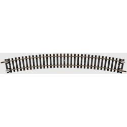 Code 100 Curved Snap-Track(R) Nickel-Silver Rail - 24"" Radius (Black Ties) pkg(6)