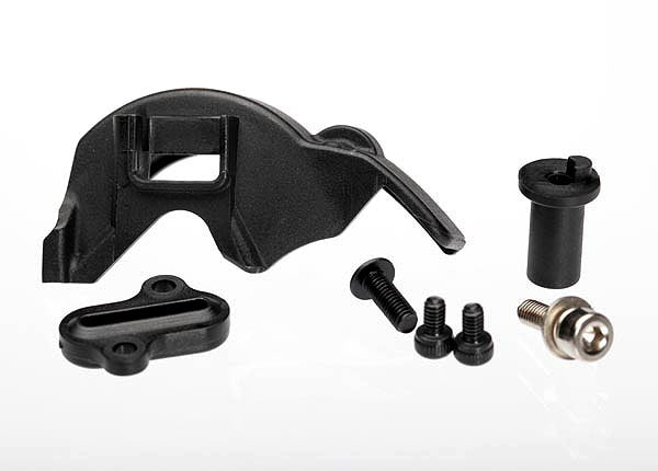 Cover gear/motor plate access cover/ motor mount hinge post / 3x10mm CS w/split and flat washers (1) / 2.5x4mm CS (2) / 3x8mm BCS (1) (for 550 motors)