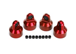 Shock caps aluminum (red-anodized) GTX shocks (4)/ spacers (8)