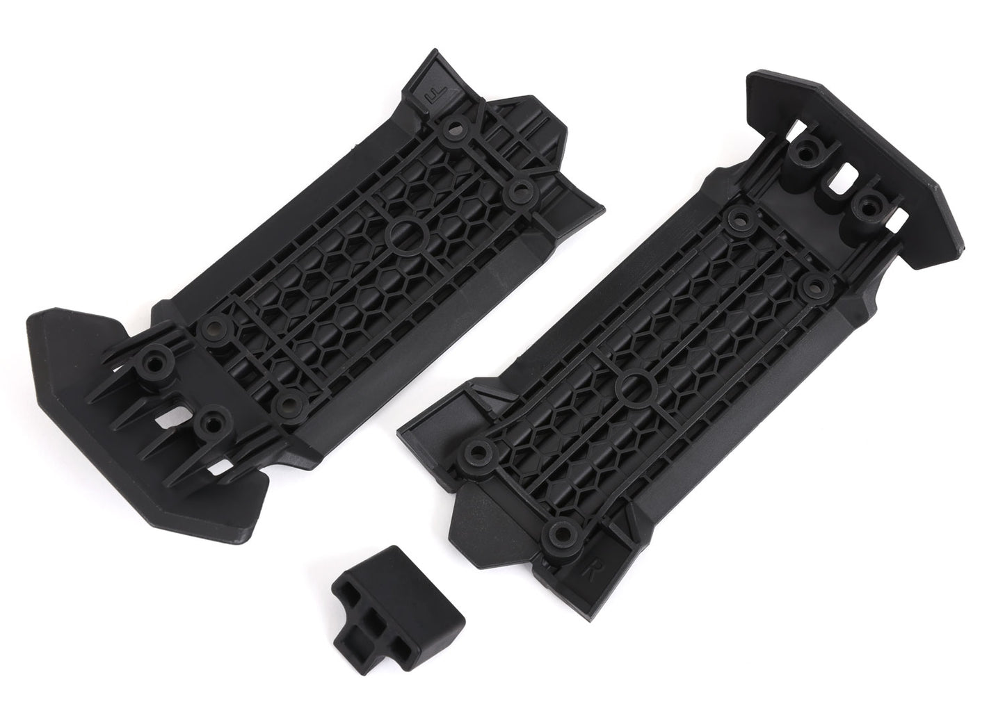 Skid plate front (1) rear (1)/ rubber impact cushion (1)