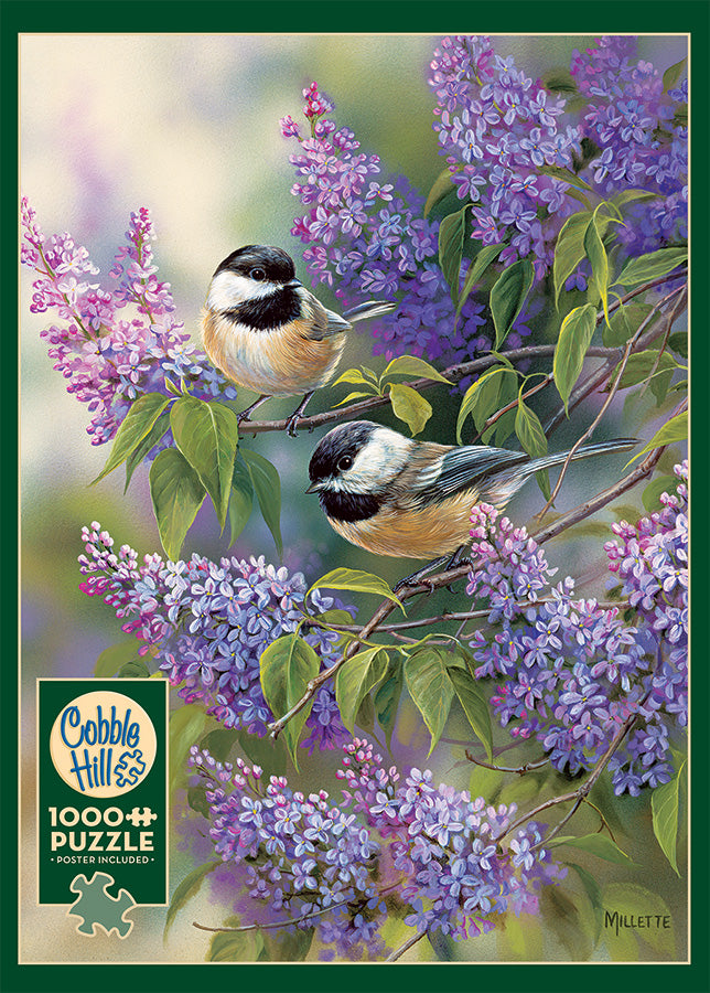 Chickadees and Lilacs