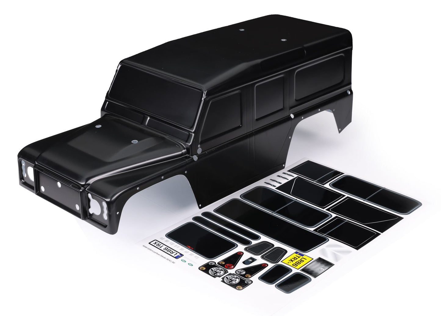 BODY TRX-4 DEFENDER BLK DECALS