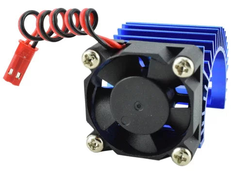 Apex RC Products 540 / 550 Blue Aluminum Heat Sink W/ 30mm Fan #8041-BL